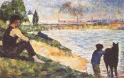Georges Seurat Knabe mit Pferd France oil painting artist